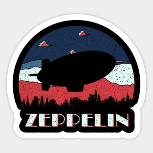 Zeppelin - Distressed Retro Design Sticker